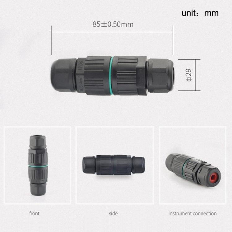 CDF-200/3 Waterproof Wire Connector With 2 Pin Quick Connector by buy2fix