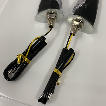 1 Pair MK-121 3 LEDs Shark Motorcycle Signal Lamp(Yellow Light) - Signal Lights by buy2fix | Online Shopping UK | buy2fix