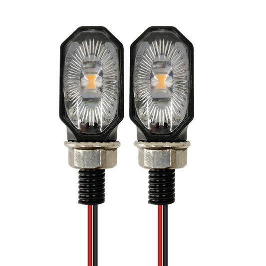 2pcs MK-099 LED Motorcycle Steering Light Signal Lamp(Small Elliptical) - Signal Lights by buy2fix | Online Shopping UK | buy2fix