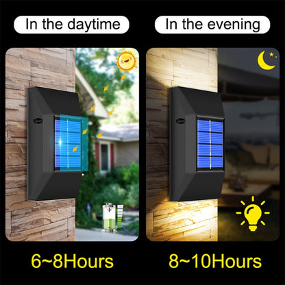 Outdoor Decorative Waterproof Solar Wall Light, Spec: 6 LEDs Warm Light - Solar Lights by buy2fix | Online Shopping UK | buy2fix