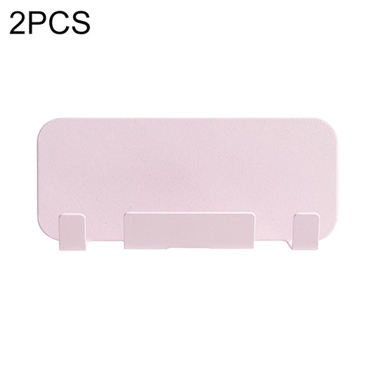 2 PCS  Punch-Free Wall-Mounted Rack Mobile Phone Charging Holder(Pink) - Shower & Wall Mounts by buy2fix | Online Shopping UK | buy2fix