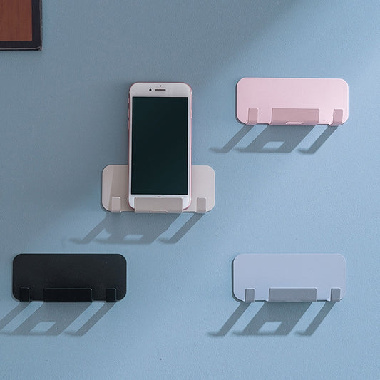 2 PCS  Punch-Free Wall-Mounted Rack Mobile Phone Charging Holder(Pink) - Shower & Wall Mounts by buy2fix | Online Shopping UK | buy2fix