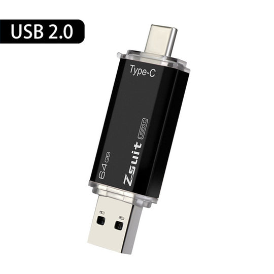 Zsuit Zstpc3 2 in 1 Type-C Interface Metal Phone U Disk, Randon Color Delivery 32GB(USB2.0)