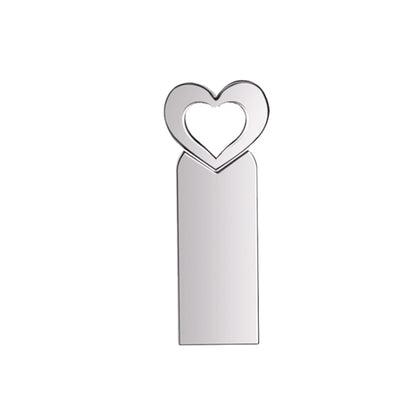 Zshqu2 Heart-Shaped USB 2.0 High Speed Metal USB Flash Drives, Capacity: 4GB(White) by buy2fix