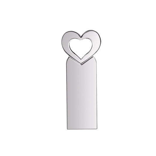 Zshqu2 Heart-Shaped USB 2.0 High Speed Metal USB Flash Drives, Capacity: 4GB(White) by buy2fix