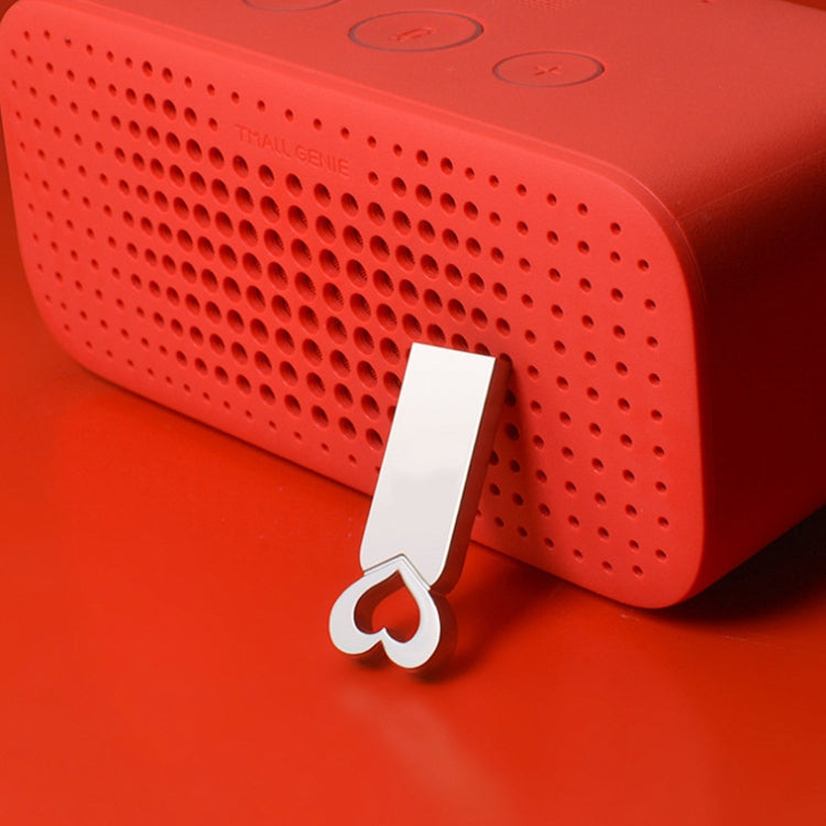 Zshqu2 Heart-Shaped USB 2.0 High Speed Metal USB Flash Drives, Capacity: 4GB(White) by buy2fix