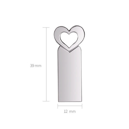 Zshqu2 Heart-Shaped USB 2.0 High Speed Metal USB Flash Drives, Capacity: 4GB(White) by buy2fix