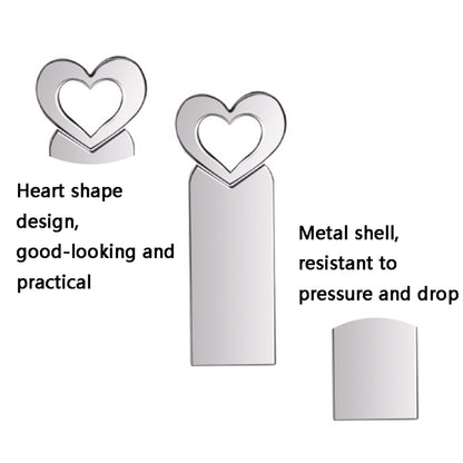 Zshqu2 Heart-Shaped USB 2.0 High Speed Metal USB Flash Drives, Capacity: 4GB(White) by buy2fix