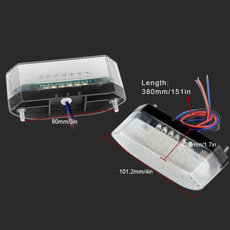 MK-285 Motorcycle LED Taillight Plate Light(Without Stand Black Cover) - Signal Lights by buy2fix | Online Shopping UK | buy2fix
