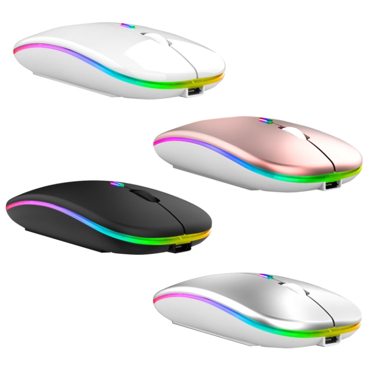 C7002 2400DPI 4 Keys Colorful Luminous Wireless Mouse, Color: 2.4G Black by buy2fix