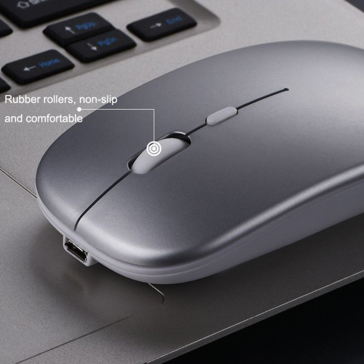 C7002 2400DPI 4 Keys Colorful Luminous Wireless Mouse, Color: 2.4G Silver Gray by buy2fix