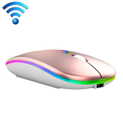 C7002 2400DPI 4 Keys Colorful Luminous Wireless Mouse, Color: Dual-modes Rose Gold by buy2fix
