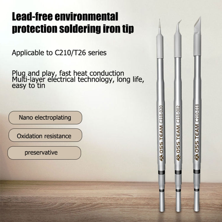 OSS Team C210 Series Soldering Iron Tip Welding Head For JBC T210 / C CD-2SD / 2SHE(Angle Head) by OSS Team