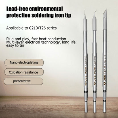 OSS Team C210 Series Soldering Iron Tip Welding Head For JBC T210 / C CD-2SD / 2SHE(Angle Head) by OSS Team