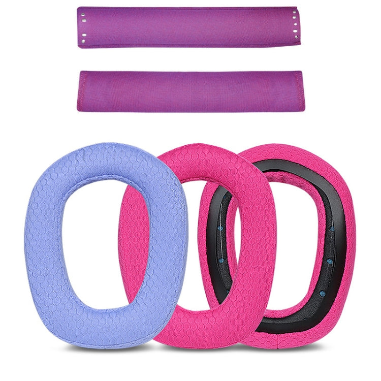 2pcs Sponge Earmuff Headrest Pad For Logitech G435, Color: Rose Red Earmuffs by buy2fix