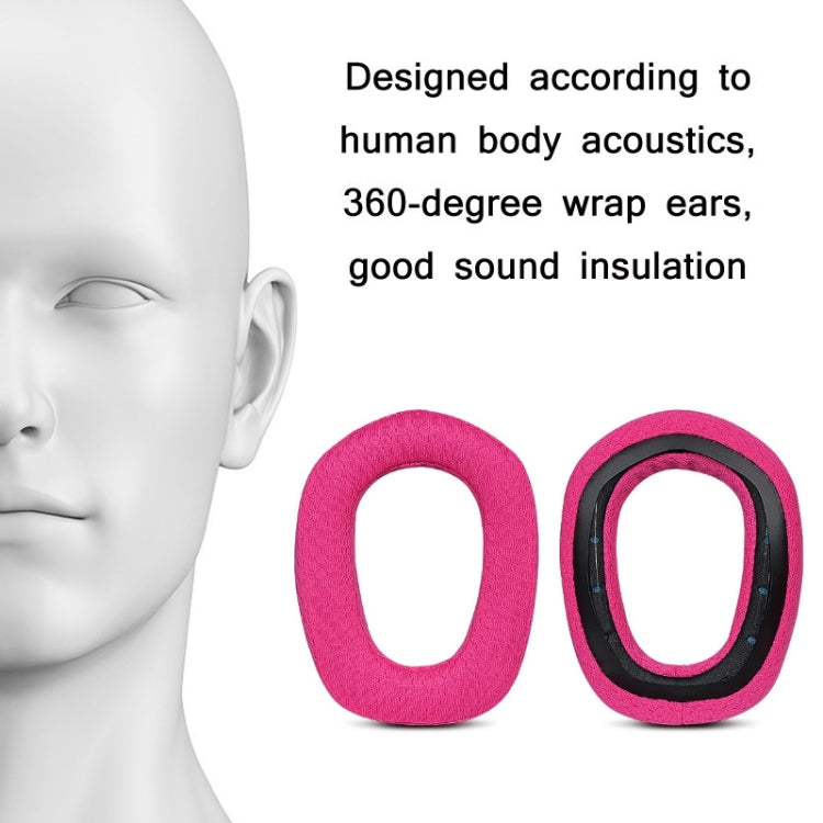 2pcs Sponge Earmuff Headrest Pad For Logitech G435, Color: Rose Red Earmuffs by buy2fix