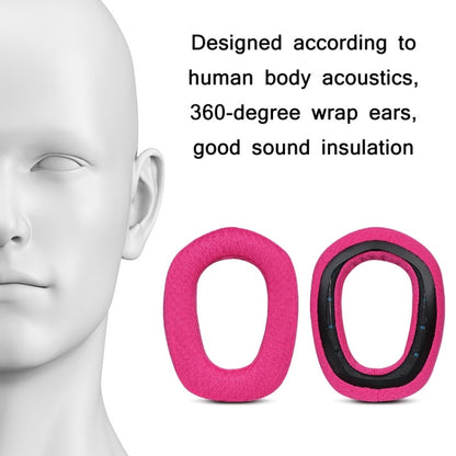 2pcs Sponge Earmuff Headrest Pad For Logitech G435, Color: Rose Red Earmuffs by buy2fix