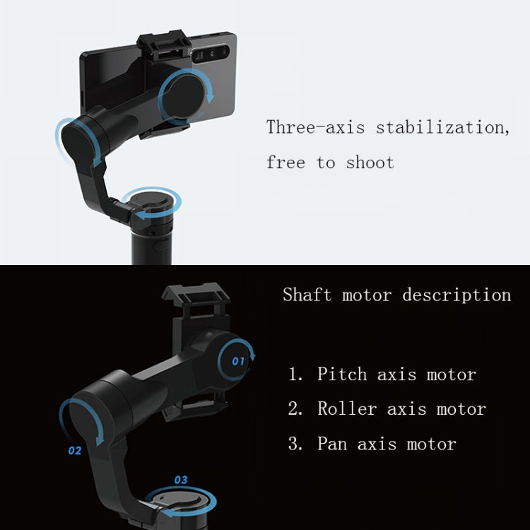FY3 Handheld Shooting Anti-Shake Smart Three-Axis Mobile Phone Stabilizer(Black) - Handheld Gimbals by buy2fix | Online Shopping UK | buy2fix