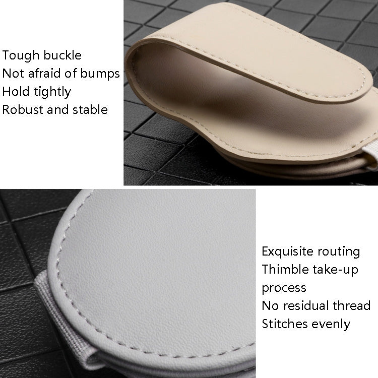 Car Sun Visor Glasses Clip Ticket Storage Clip(Beige) by buy2fix