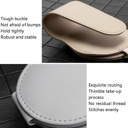 Car Sun Visor Glasses Clip Ticket Storage Clip(Beige) by buy2fix