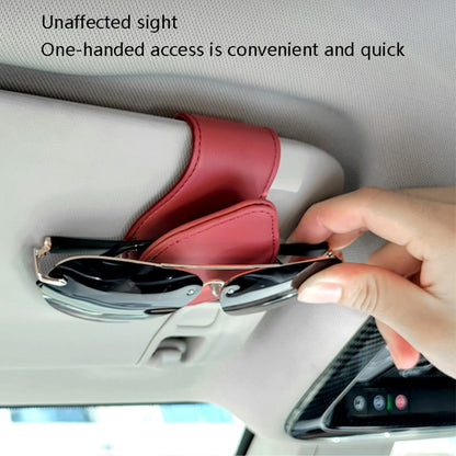 Car Sun Visor Glasses Clip Ticket Storage Clip(Beige) by buy2fix
