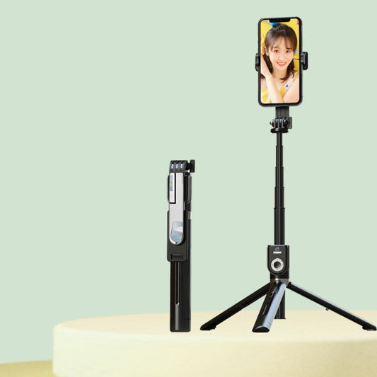 P80 1.33m Integrated Bluetooth Selfie Stick With TIKTOK Remote Control Makeup Mirror - Selfie Sticks by buy2fix | Online Shopping UK | buy2fix
