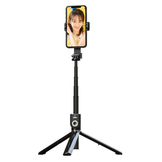 P81 1.7m Integrated Bluetooth Selfie Stick With TIKTOK Remote Control Makeup Mirror - Selfie Sticks by buy2fix | Online Shopping UK | buy2fix