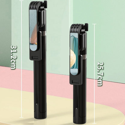 P81 1.7m Integrated Bluetooth Selfie Stick With TIKTOK Remote Control Makeup Mirror - Selfie Sticks by buy2fix | Online Shopping UK | buy2fix