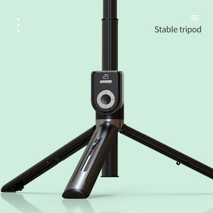 P81 1.7m Integrated Bluetooth Selfie Stick With TIKTOK Remote Control Makeup Mirror - Selfie Sticks by buy2fix | Online Shopping UK | buy2fix
