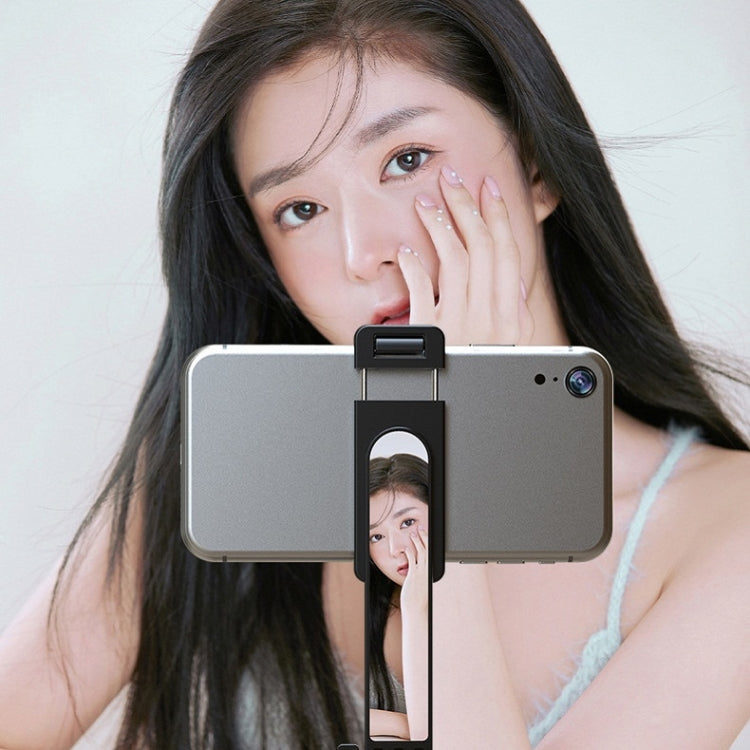 P81 1.7m Integrated Bluetooth Selfie Stick With TIKTOK Remote Control Makeup Mirror - Selfie Sticks by buy2fix | Online Shopping UK | buy2fix
