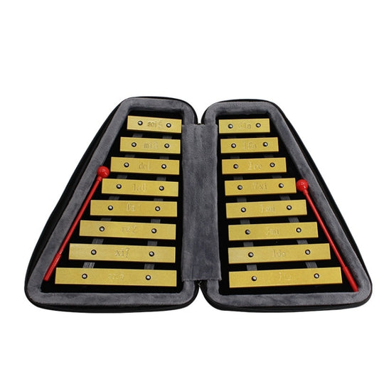 JZ-35 16-Tone Double Row Carillon Orff Percussion Instrument, Color: Golden - Percussion Accessories by buy2fix | Online Shopping UK | buy2fix