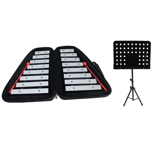 JZ-35 16-Tone Double Row Carillon Orff Percussion Instrument, Color: Silver With Shelf - Percussion Accessories by buy2fix | Online Shopping UK | buy2fix