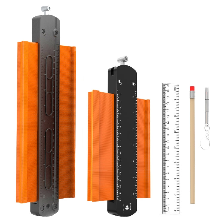 6 inch+10 inch+Straight Ruler+Pencil+Screwdriver Metal Profile Regular Utensils Contour With Lock - Measuring Tools by buy2fix | Online Shopping UK | buy2fix