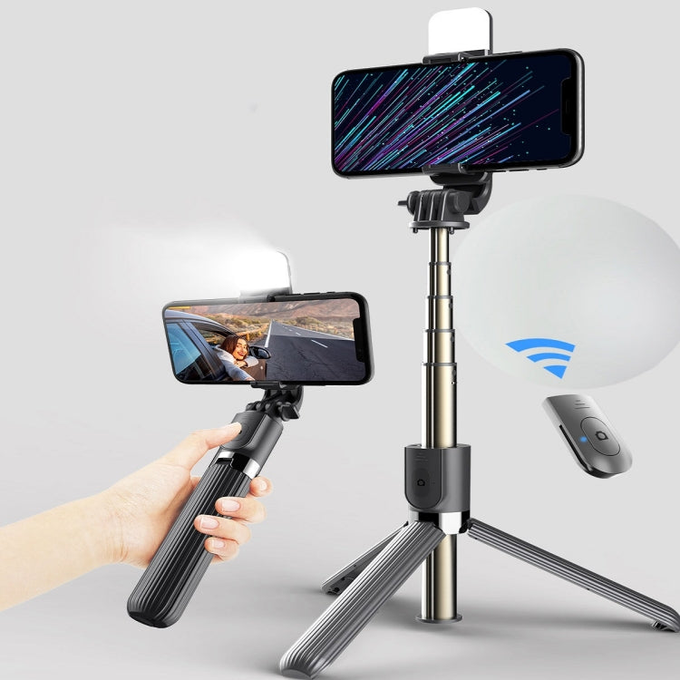 L03S Bluetooth Fill Light Tripod Integrated Selfie Stick(Black) - Selfie Sticks by buy2fix | Online Shopping UK | buy2fix