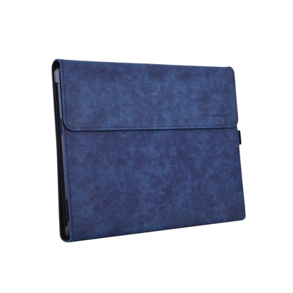 13 inch Leather Tablet Protective Case For Microsoft Surface Pro X, Color: Dark Blue + Power Bag by buy2fix