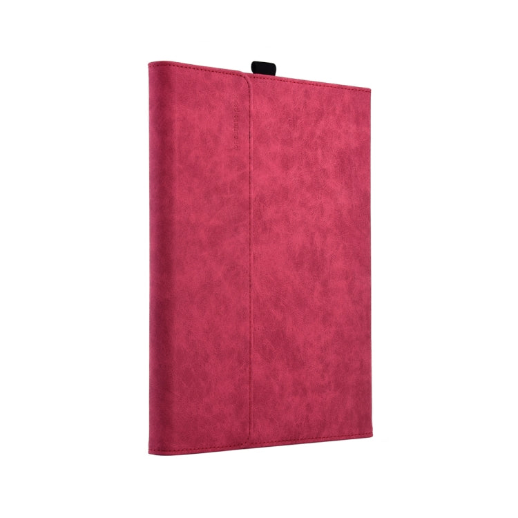13 inch Leather Tablet Protective Case For Microsoft Surface Pro X, Color: Rose Red + Power Bag by buy2fix