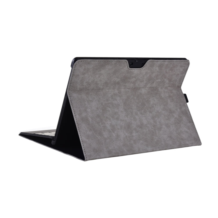 13 inch Leather Tablet Protective Case For Microsoft Surface Pro X, Color: Light Gray + Power Bag by buy2fix