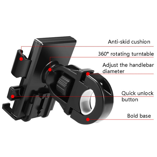 Y02 Electric Bike Mobile Phone Bracket, Style: Handlebar Installation - Holder by buy2fix | Online Shopping UK | buy2fix