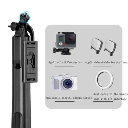 Wireless Bluetooth Selfie Stick Live Telescopic Bracket, Specification: Q05S (Black With Fill Light) - Selfie Sticks by buy2fix | Online Shopping UK | buy2fix