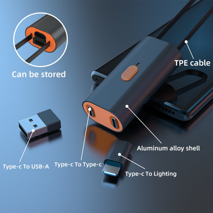 4 in 1 Retractable Fast Charging Data Cable with OTG Adapter Function - Multifunction Cable by buy2fix | Online Shopping UK | buy2fix