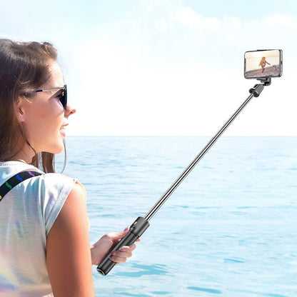 Mobile Phone Bluetooth Selfie Stick Live Bracket, Specification: K10 (Black) - Selfie Sticks by buy2fix | Online Shopping UK | buy2fix