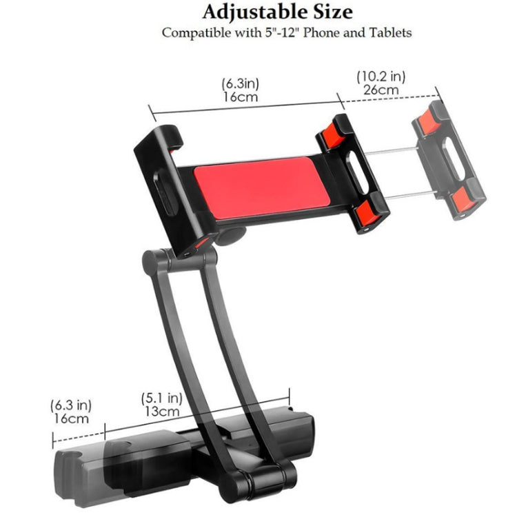 PB-45B Car Rear Aluminum Alloy Telescopic Mobile Phone Holder(Red Color Box) by buy2fix