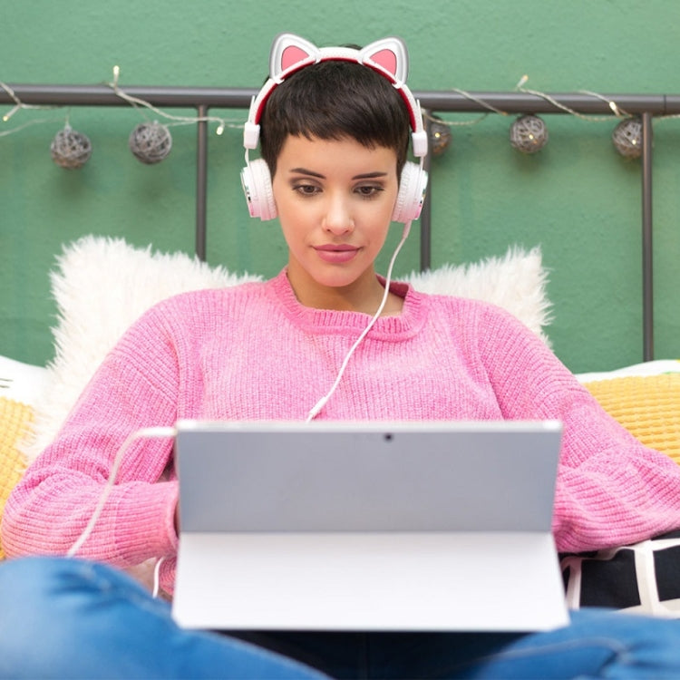 T6 Cute Cat Ear Decoration for Headphones(White) by buy2fix