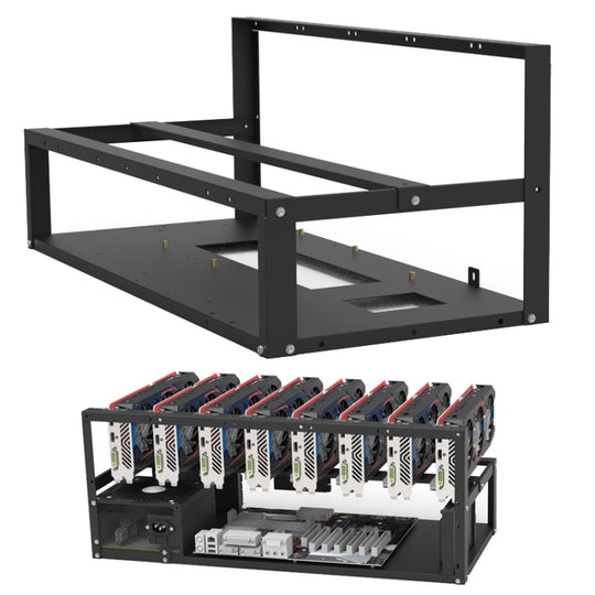 GR-8K605 Open Chassis 6 Card 8 Card Fixed Bracket(Black)