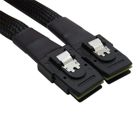 SAS36P SFF-8087 to SAS36P Cable Motherboard Server Hard Disk Data Cable, Color: Black 0.7m by buy2fix
