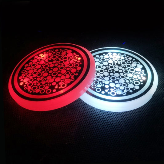 1 Pair 68mm LED Smart Light-Emitting Coaster Light Car Cup Slot Atmosphere Light(Star) - Car Drink Holders by buy2fix | Online Shopping UK | buy2fix