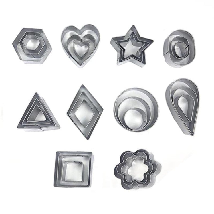 30 PCS / Set Stainless Steel Biscuit Mold - Food Molds by buy2fix | Online Shopping UK | buy2fix