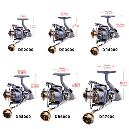 PROBEROS Metal Wire Cup Fishing Wheel Spinning Wheel, Mode: DR5000 - Fishing Reels by buy2fix | Online Shopping UK | buy2fix