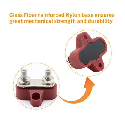 Double Terminal Block Spiral Fixed Wire Connector, Color: M6 Black - Booster Cable & Clip by buy2fix | Online Shopping UK | buy2fix
