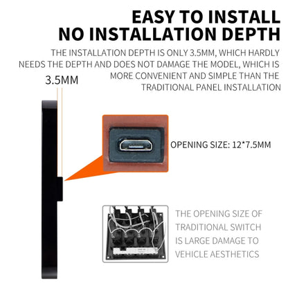 SP5106 RV Yacht Modified 5mm Film Touch 6-Bit Panel Switch - Car Switches by buy2fix | Online Shopping UK | buy2fix
